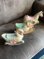 5 Vintage Handgesneden en Beschilderde Hobbelpaarden., Ophalen of Verzenden