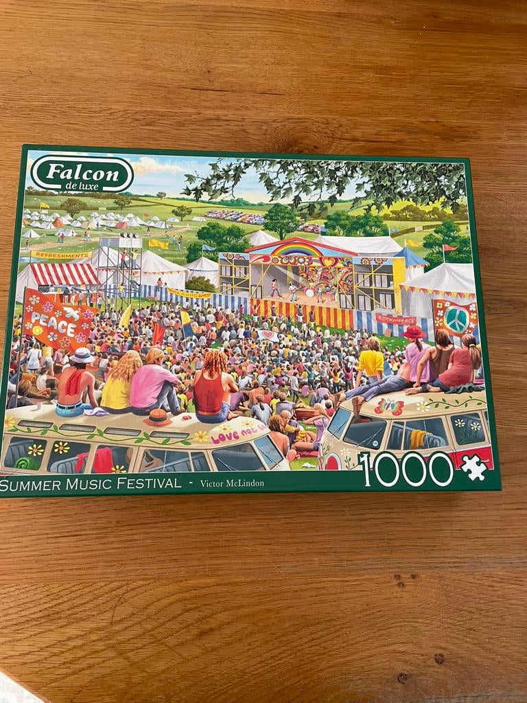 Puzzel Falcon. 1000 stukjes. Summer Music Festival, Ophalen of Verzenden, 500 t/m 1500 stukjes, Zo goed als nieuw, Legpuzzel