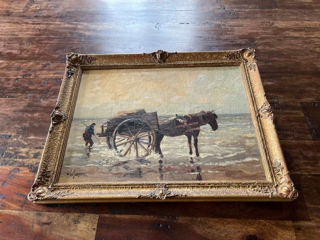 Schilderij van W. Jansen, Antiek en Kunst, Ophalen of Verzenden