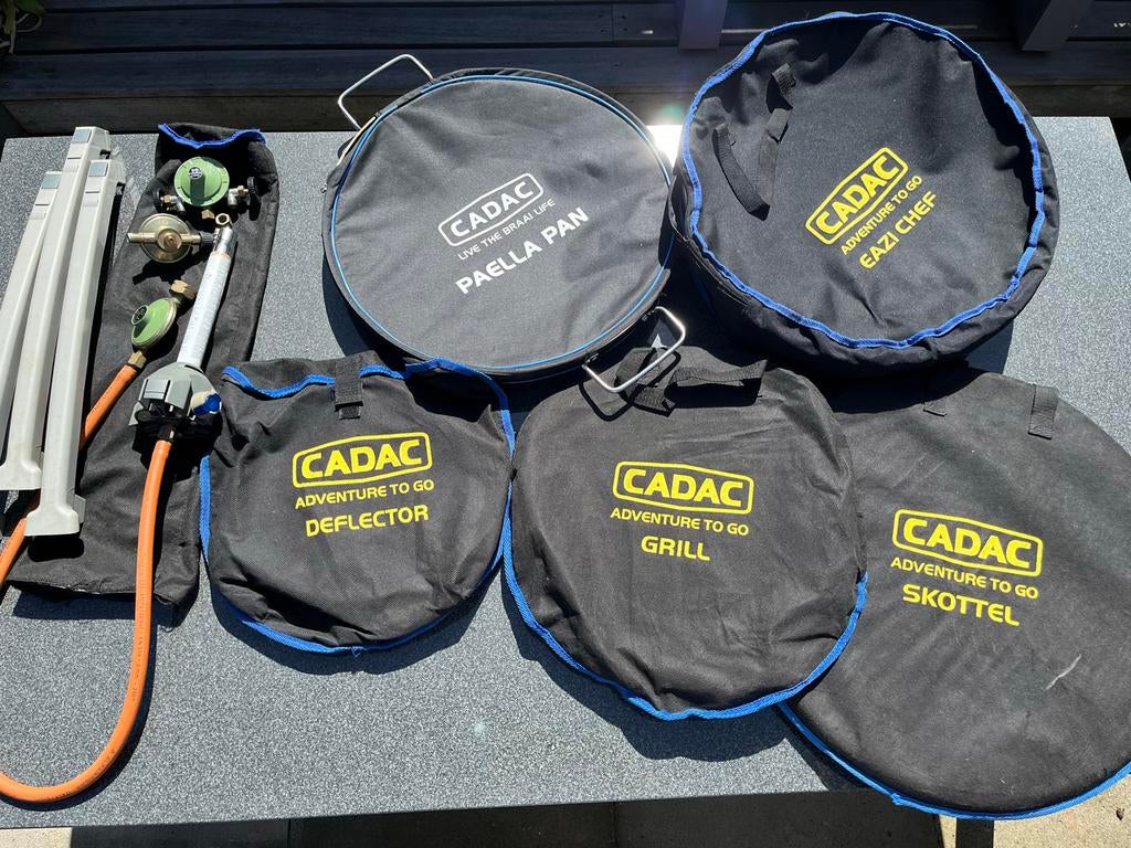 Cadac Adventure To Go Skottelbraai Eazi Chef met accessoires, Ophalen, Gebruikt