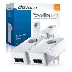 Devolo dLAN 550 duo+ Starter Kit 500Mbit/s Ethernet LAN Wit, Computers en Software, Powerlines, Zo goed als nieuw, Ophalen of Verzenden