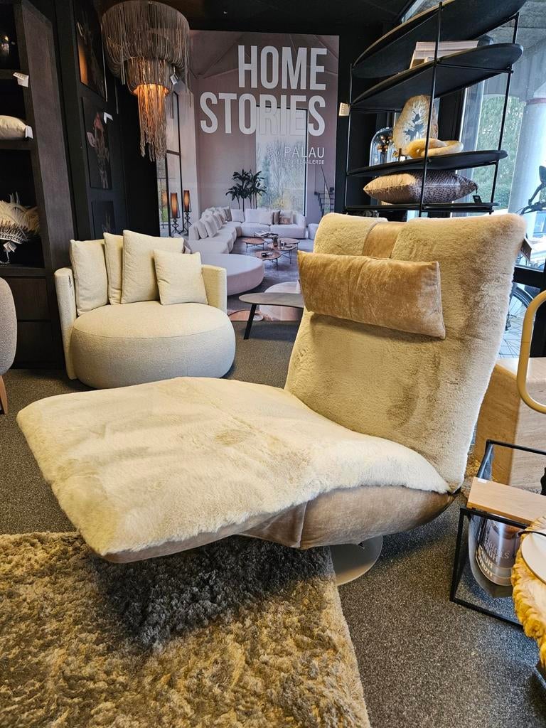 Relaxfauteuil INDI chill-line bunny stof leer