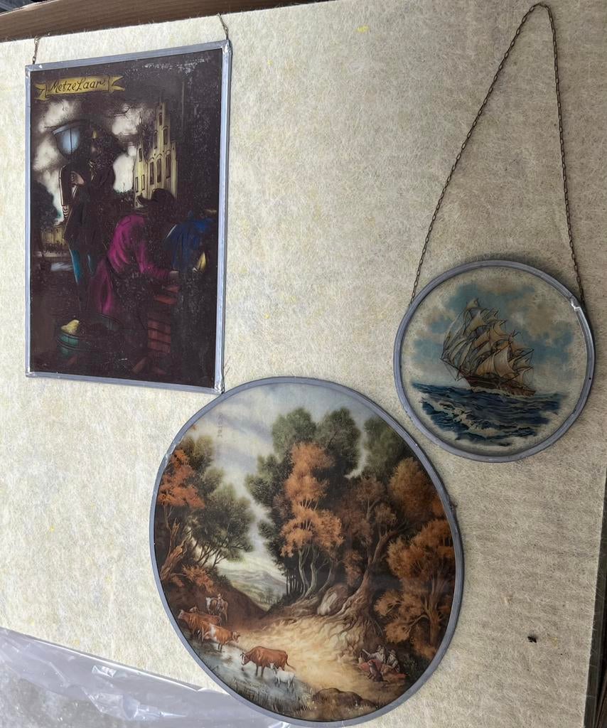 3x Glas in lood, Ophalen