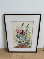 Aquarel van bloemen, Ophalen of Verzenden, Zo goed als nieuw