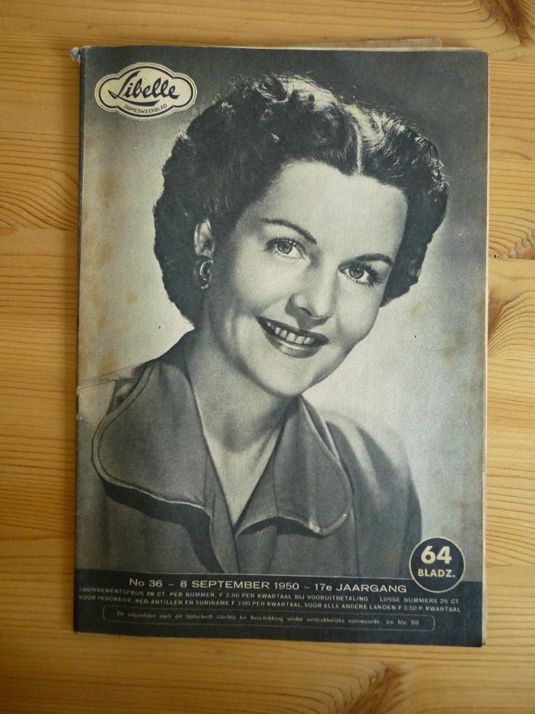 Vintage Libelle tijdschrift september 1950 no. 36, Boeken, Ophalen of Verzenden, Gelezen, Damesbladen