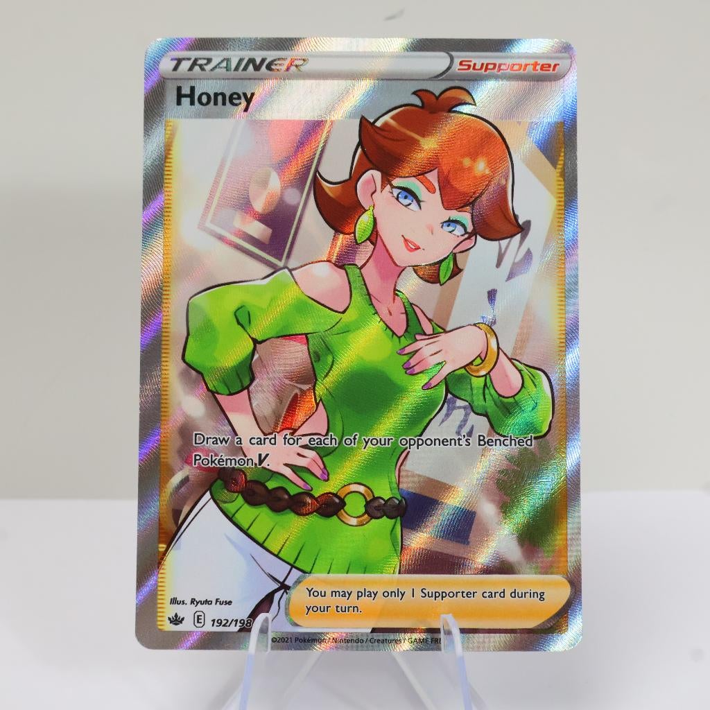Pokémon TCG - Honey Trainer Chilling Reign Set 192/198, Ophalen of Verzenden, Zo goed als nieuw, Losse kaart, Foil