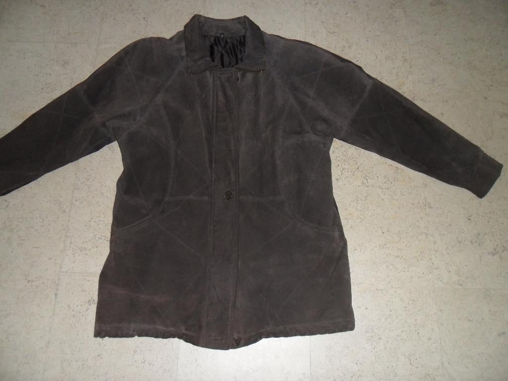 Bruine suède jas maat 40, Kleding | Dames, Ophalen of Verzenden, Zo goed als nieuw, Maat 38/40 (M), Bruin