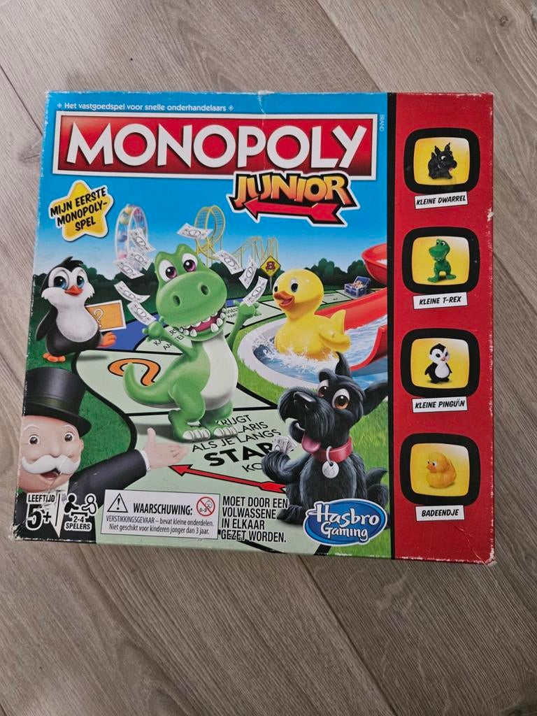 Monopoly Junior - Mijn eerste Monopoly-spel, Drie of vier spelers, Ophalen of Verzenden, Gebruikt, Hasbro Gaming