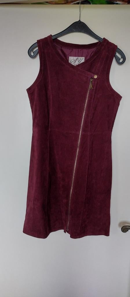 Bordeauxrode echte suède lederen jurk van Steps maat M NIEUW, Maat 38/40 (M), Overige kleuren, Nieuw, Ophalen of Verzenden