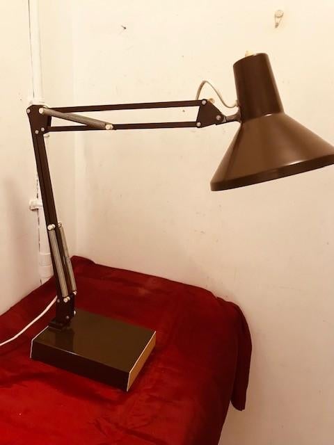 Schaar bureau / tafellamp jaren '60/'70, Gebruikt, Ophalen of Verzenden, Vintage / Retro / Space Age, Metaal