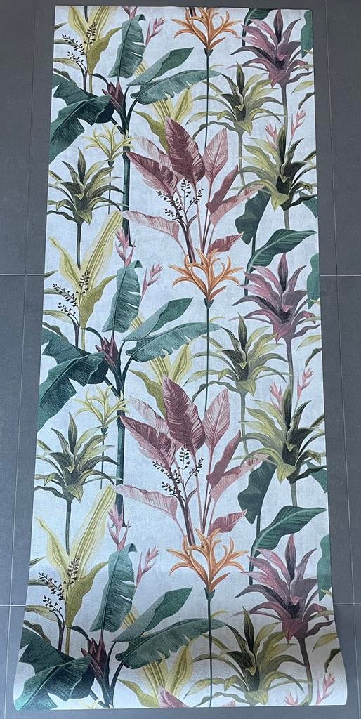Decomode vliesbehang - Vintage Botanische Zand - nieuwe rol, Ophalen of Verzenden, Minder dan 10 m², Wit, Botanisch