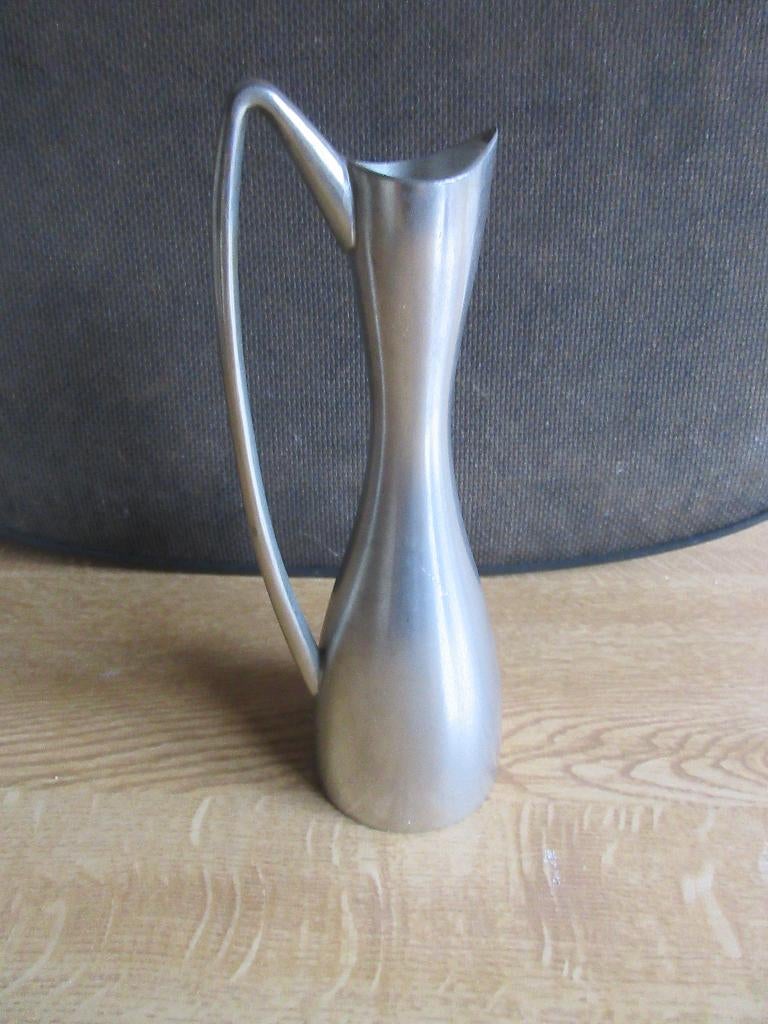 Metawa vaas kan Tiel tin vintage retro vaasje metaal pewter, Ophalen of Verzenden