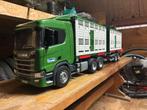 Bruder Scania V8 Vrachtwagen met veetrailer en heftruck, Ophalen, Zo goed als nieuw