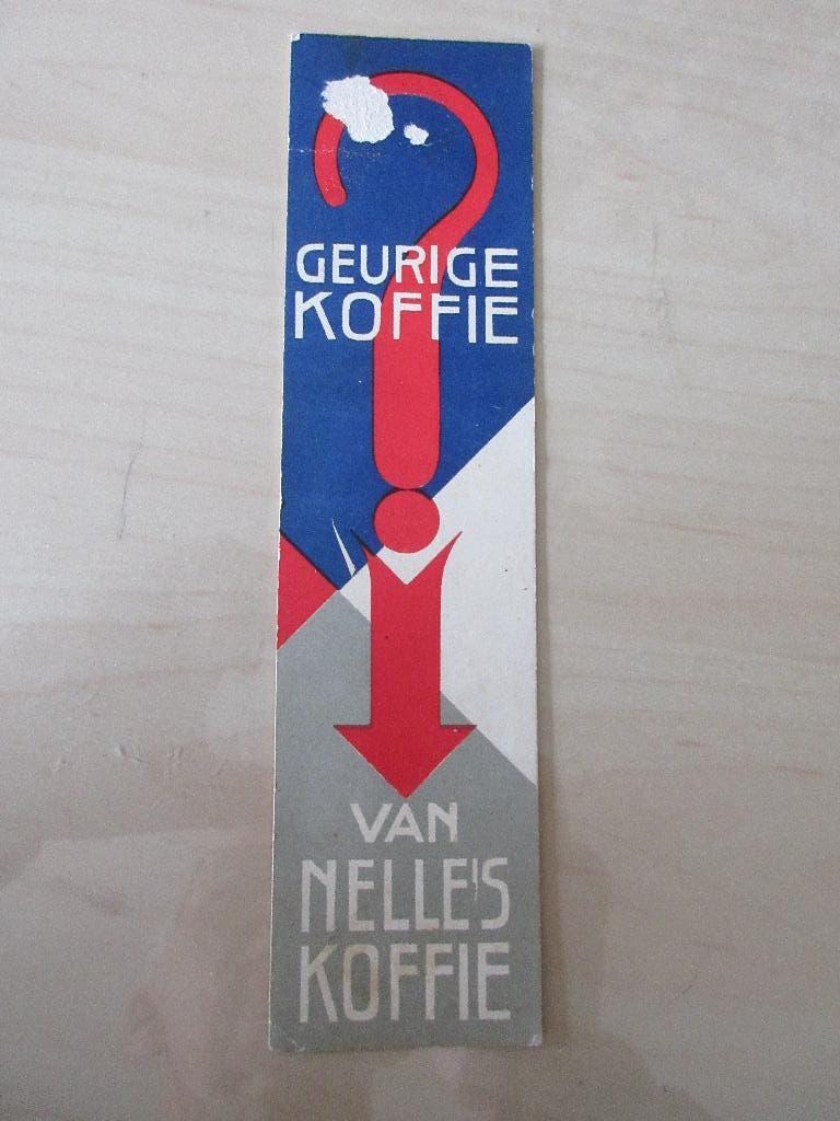 Van  Nelle vooroorlogse koffie boekenlegger met reclame., Ophalen of Verzenden, Zo goed als nieuw, Gebruiksvoorwerp
