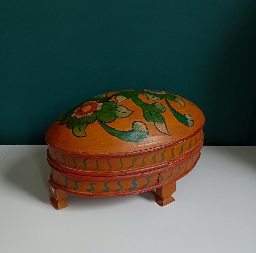 Houten Indonesische Tempel Offer Box, Ophalen of Verzenden