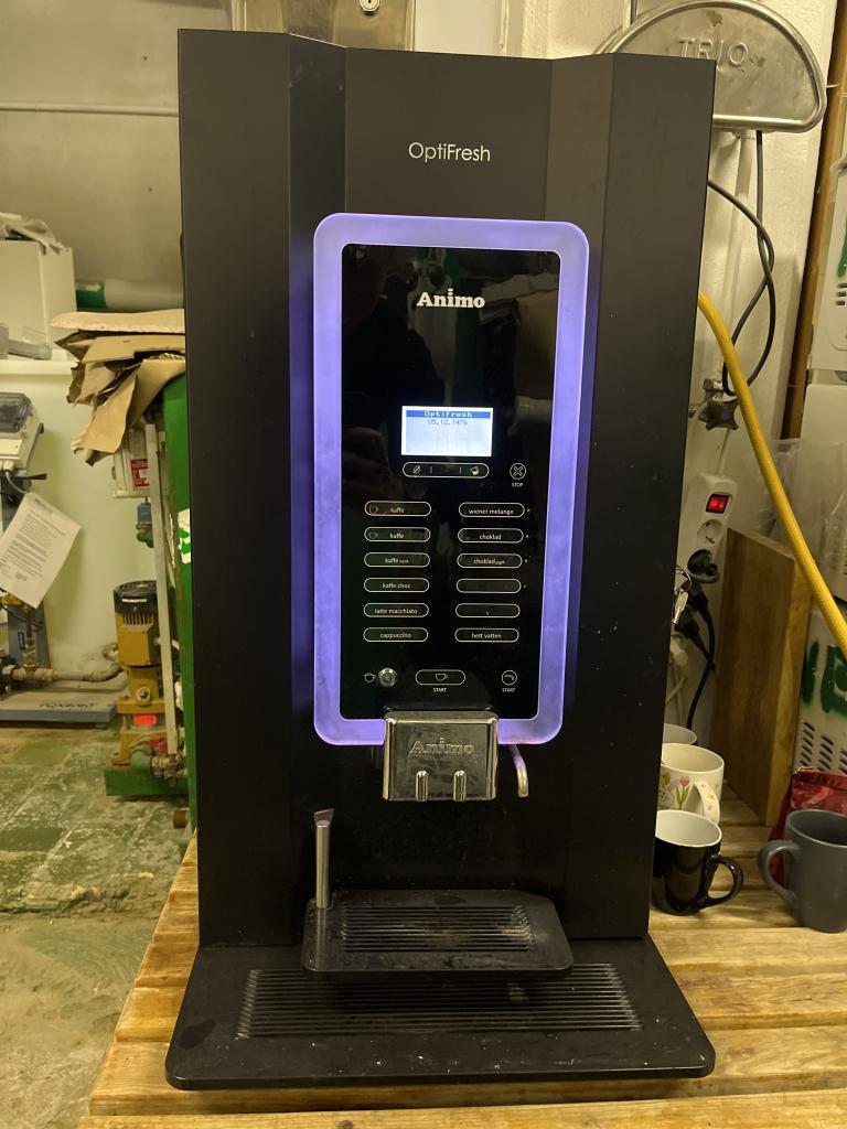 Koffiemachine Animo Optifresh  (gemalen koffie), Espresso apparaat, Niet ingevuld, Gemalen koffie, Zo goed als nieuw