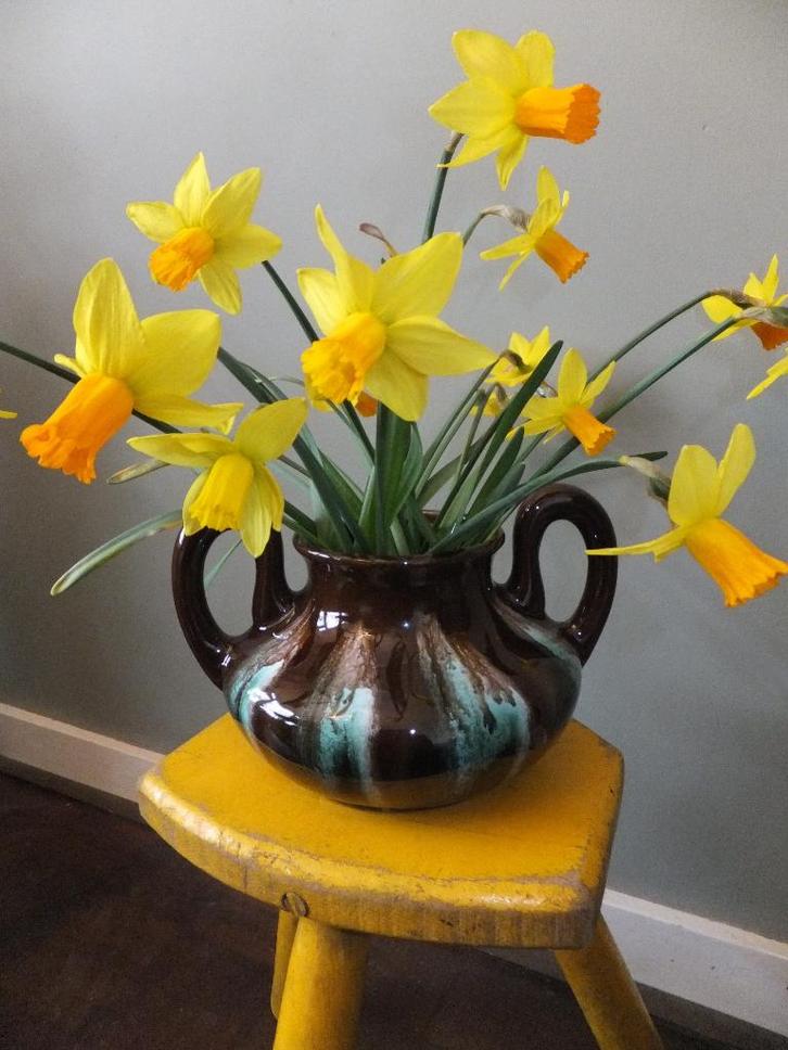 antieke vaas, art nouveau, mons belgium, fat lava, vintage, Antiek en Kunst, Curiosa en Brocante, Ophalen