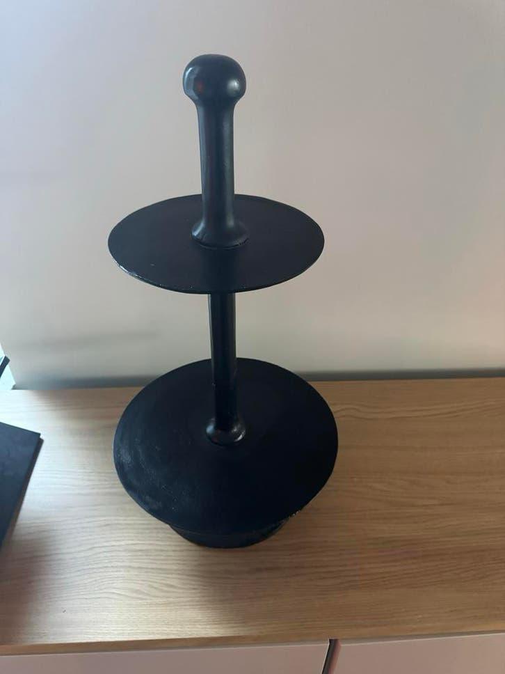 Rivièra Maison Etagere zwart staal, Huis en Inrichting, Woonaccessoires | Schalen en Manden, Gebruikt, Schaal, Rond, Overige materialen