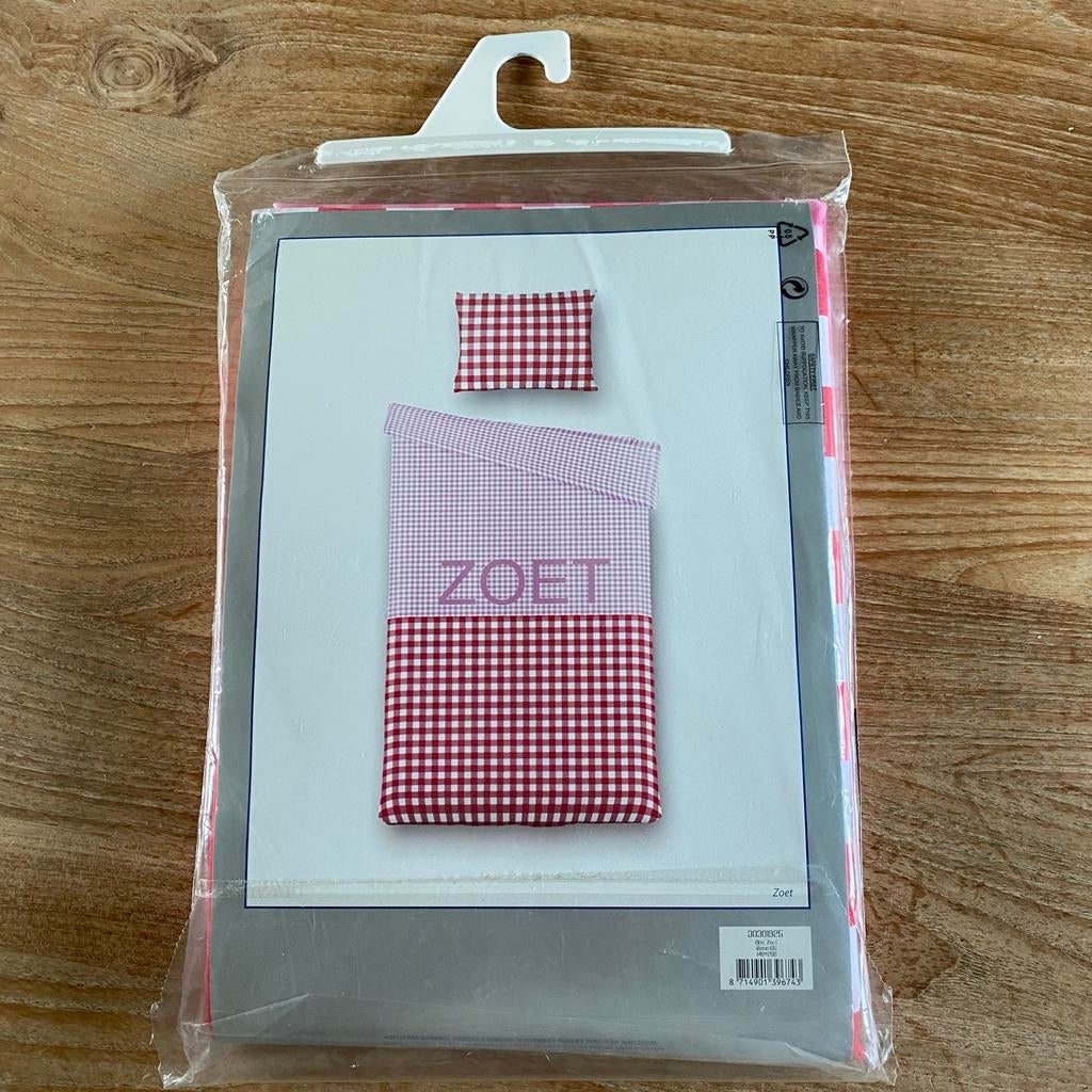 Dekbedovertrek roze/rood 1 pers., Meisje, Dekbedovertrek, Nieuw, Ophalen of Verzenden