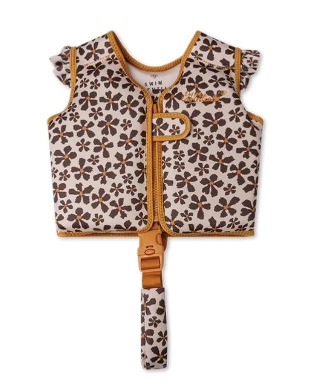 Zwemvest 1-2 jaar (11-15 kg) Bloemen Oranje Bruin, Kinderen en Baby's, Kinderkleding | Kinder-zwemkleding, Verzenden, Jongen of Meisje