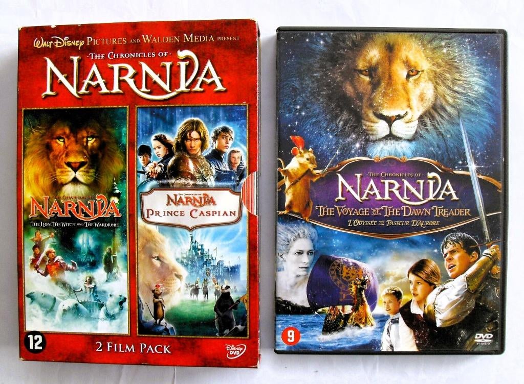 Narnia 1 2 3 (originele dvd's) Trilogy - Disney, Avontuur, Boxset, Ophalen of Verzenden, Zo goed als nieuw