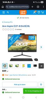 Acer Aspire C27 All-in-One PC 120Hz 27inch Core i5 16GB 1TB, Ophalen of Verzenden, Zo goed als nieuw