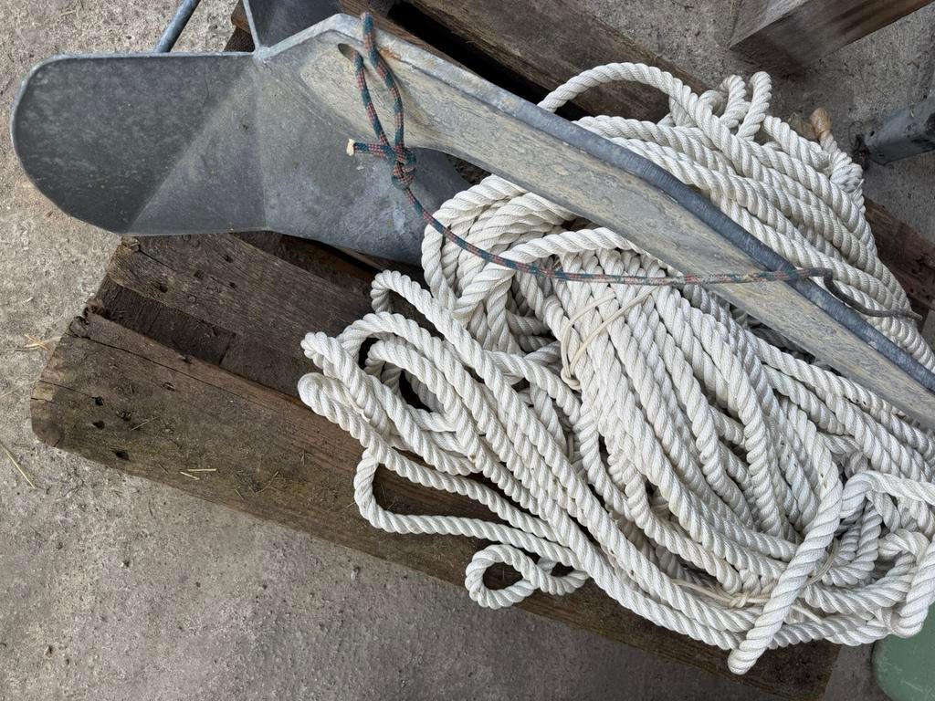 25kg delta lewmar anker + 12mm ISO ketting, Watersport en Boten, Ophalen of Verzenden, Gebruikt, Ankeren en Afmeren, Zeilboot of Motorboot