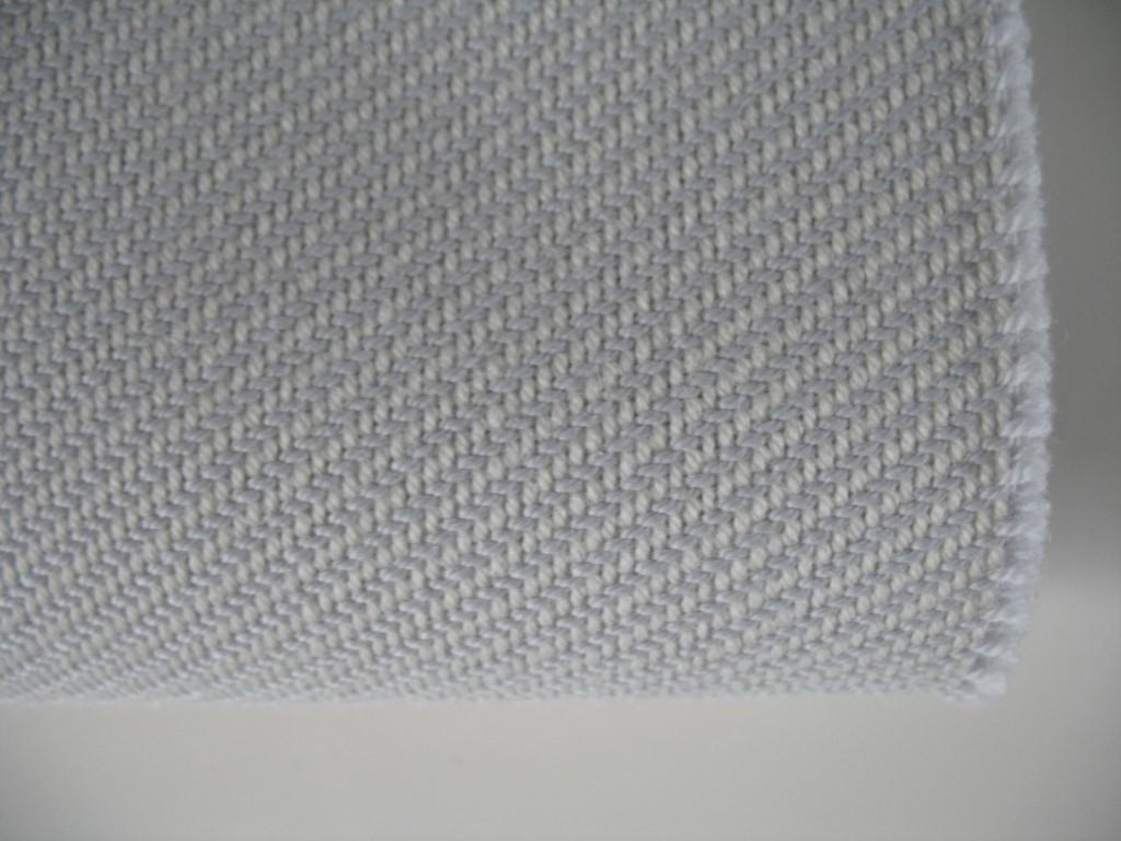 Kvadrat Twill Weave 110; crème + grijs; restant meubelstof, Wol, 120 cm of meer, Beige, Nieuw