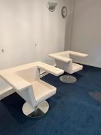 2 witte stoelen, Huis en Inrichting, Ophalen, Twee, Wit, Leer