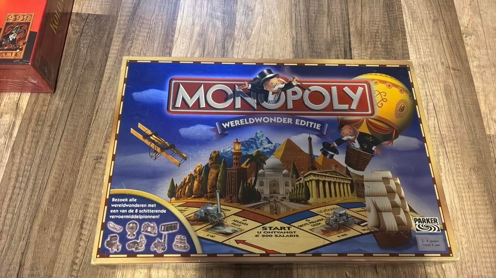 Monopoly Wereldwonderen, Ophalen of Verzenden, Zo goed als nieuw