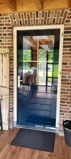 Te koop complete hardhouten buitendeur, Doe-het-zelf en Verbouw, Deuren en Horren, Ophalen of Verzenden, Buitendeur, 200 tot 215 cm