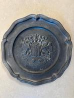 Tinnen wandbord met wapenschild – vintage, Antiek en Kunst, Antiek | Tin, Ophalen of Verzenden
