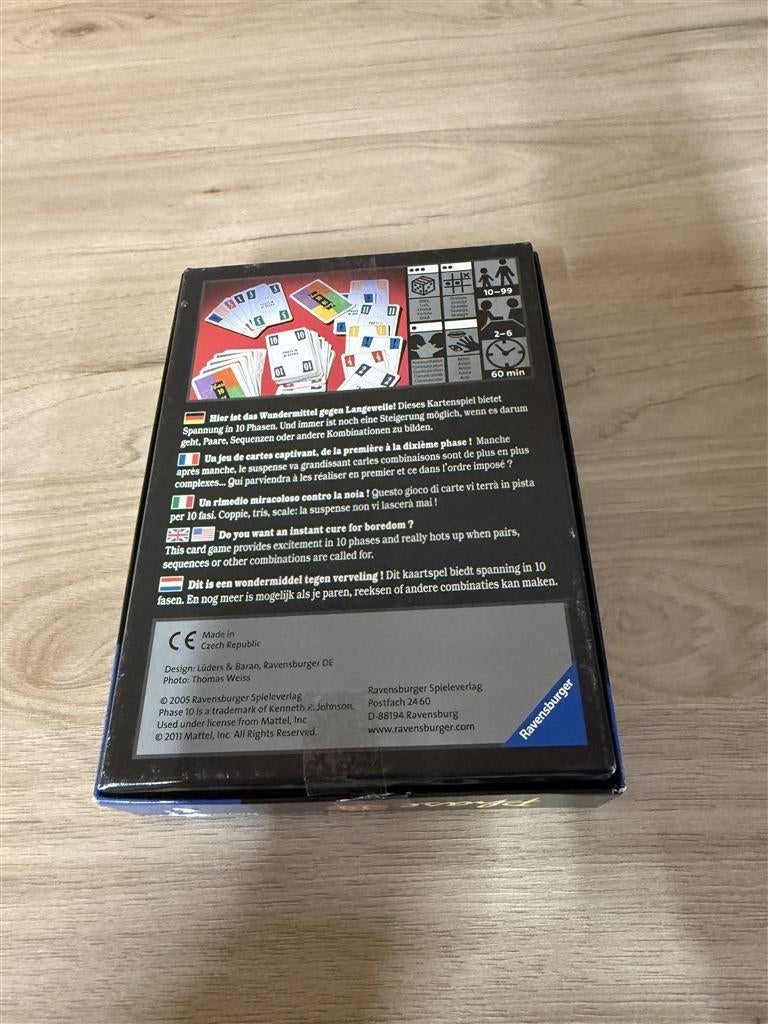 Phase 10 - kaartspel - s3243, Hobby en Vrije tijd, Gezelschapsspellen | Bordspellen, Verzenden, Zo goed als nieuw
