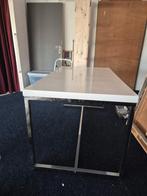 Witte tafel  140 x 80 x 75, Huis en Inrichting, Tafels | Eettafels, Ophalen, Gebruikt, 100 tot 150 cm, 50 tot 100 cm