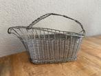Wijnmandje zilverdraad vintage wijnschenker, Ophalen of Verzenden
