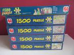 5 Jan van Haasteren puzzels van 1500 stuks, Ophalen of Verzenden, 500 t/m 1500 stukjes, Zo goed als nieuw, Legpuzzel