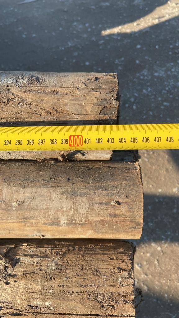 Gebruikte gecresoteerde ronde palen kop 11 x 400 paal, Tuin en Terras, Palen, Balken en Planken