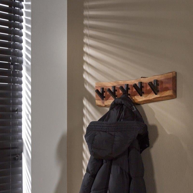 Kapstok edge 5 haken / Massief acacia naturel, Nieuw, Minder dan 100 cm, Hout, Ophalen