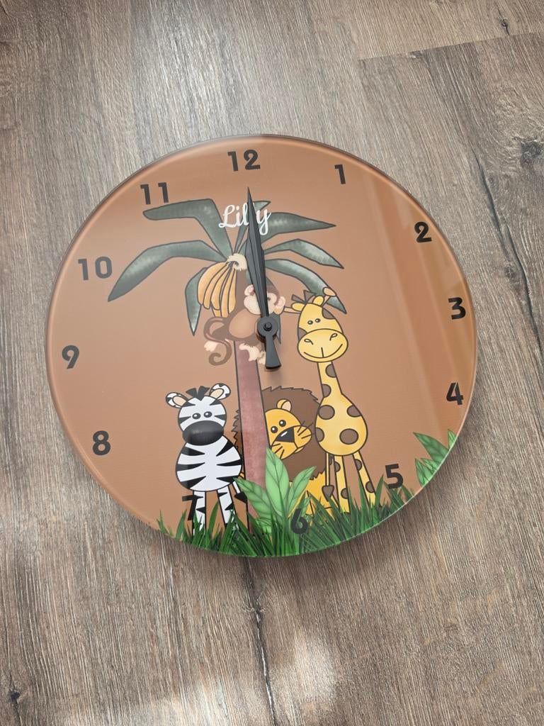 Nieuw: Klok met dieren, Ophalen of Verzenden, Nieuw, Analoog, Wandklok