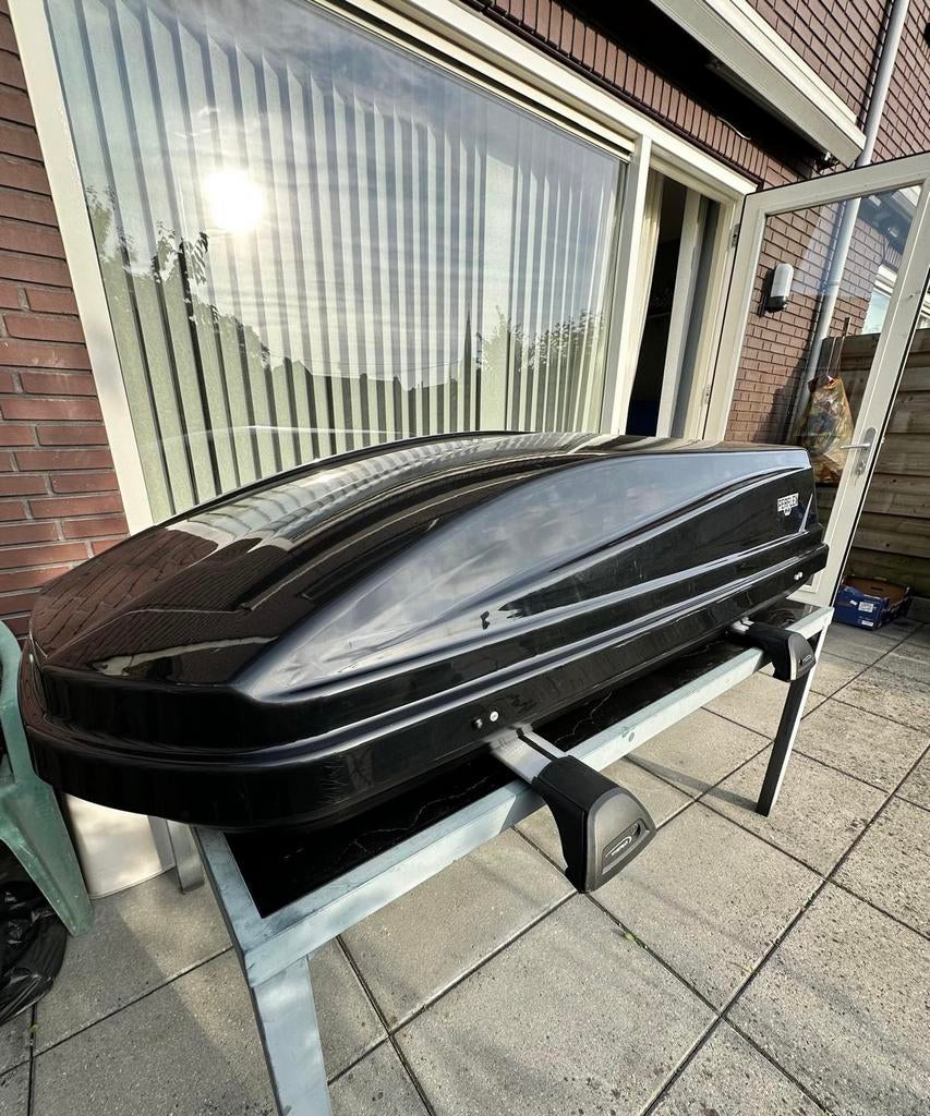 Mercedes C Klasse W205 dakkoffer met dakrails, Auto diversen, Dakkoffers, Ophalen, Zo goed als nieuw