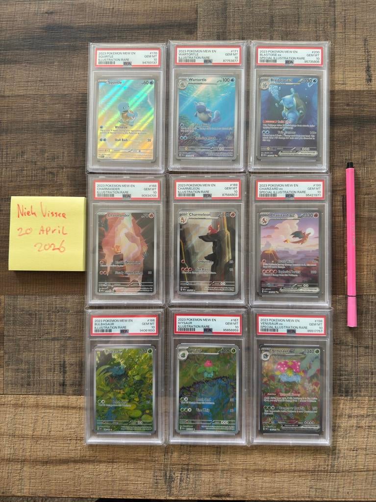 Pokémon 151 - Complete Starter Lines PSA 10, Hobby en Vrije tijd, Verzamelkaartspellen | Pokémon, Ophalen, Zo goed als nieuw