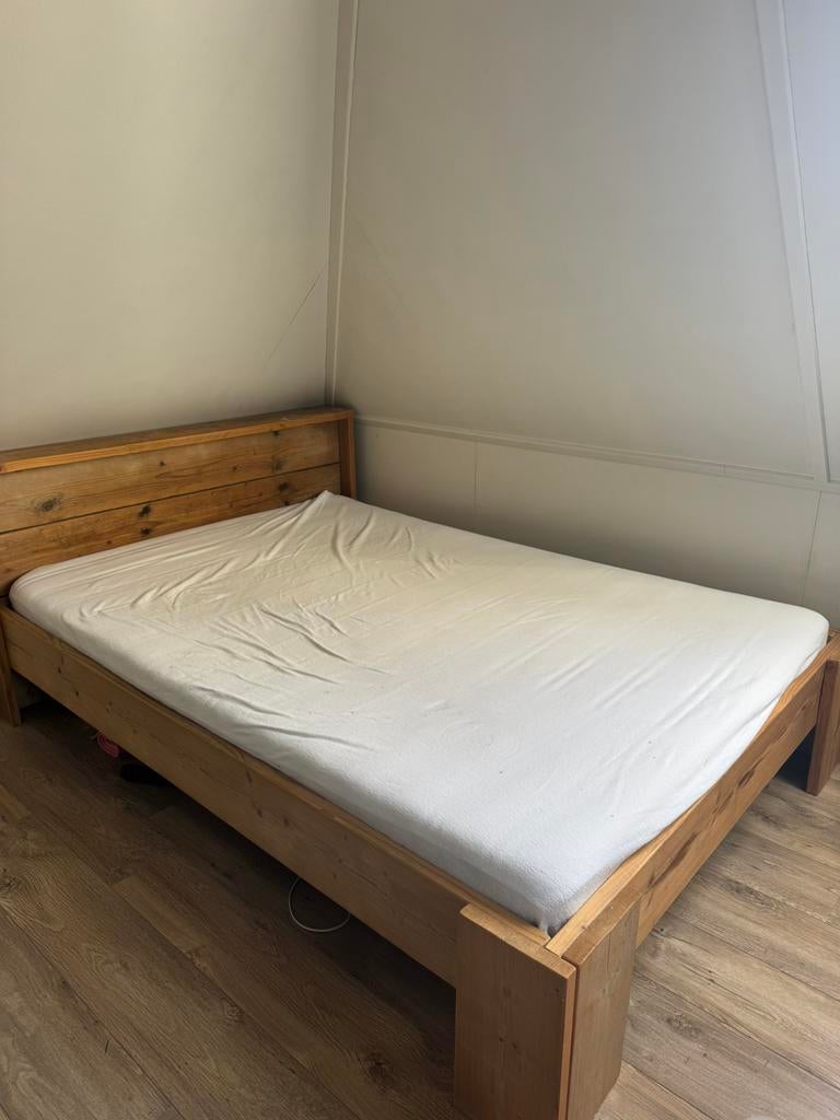 Bed van steigerhout, Ophalen, Gebruikt, Bruin, Steigerhout