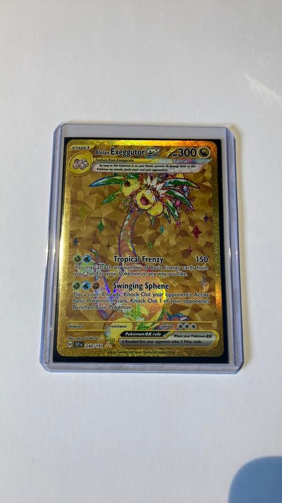 Alolan exeggutor hyper rare surging sparks, Hobby en Vrije tijd, Verzamelkaartspellen | Pokémon, Ophalen, Zo goed als nieuw, Losse kaart