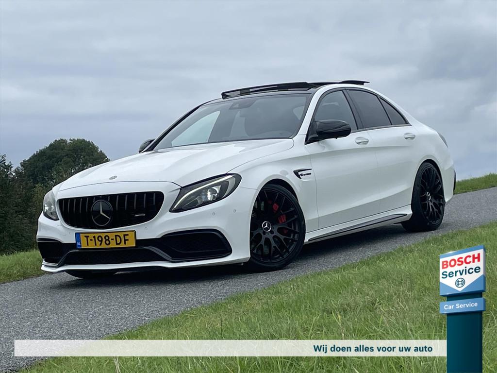 Mercedes C-Klasse C63 S AMG 510PK / Pano / Keyless / 360º C, Auto's, Mercedes-Benz, Automaat, Gebruikt, 510 pk, Wit