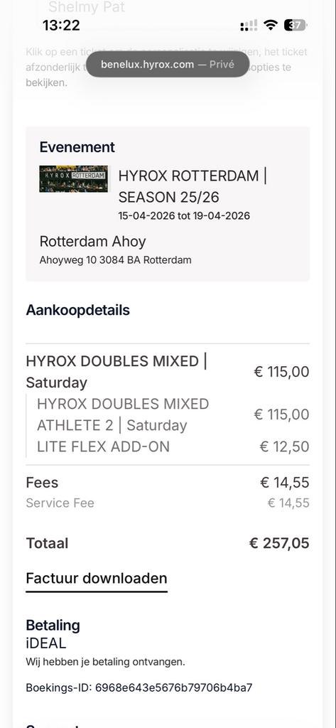 Hyrox Tickets Rotterdam, Tickets en Kaartjes, Evenementen en Festivals, Twee personen
