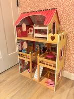 houten poppenhuis met meubels, Verzamelen, Ophalen, Gebruikt, Poppenhuis