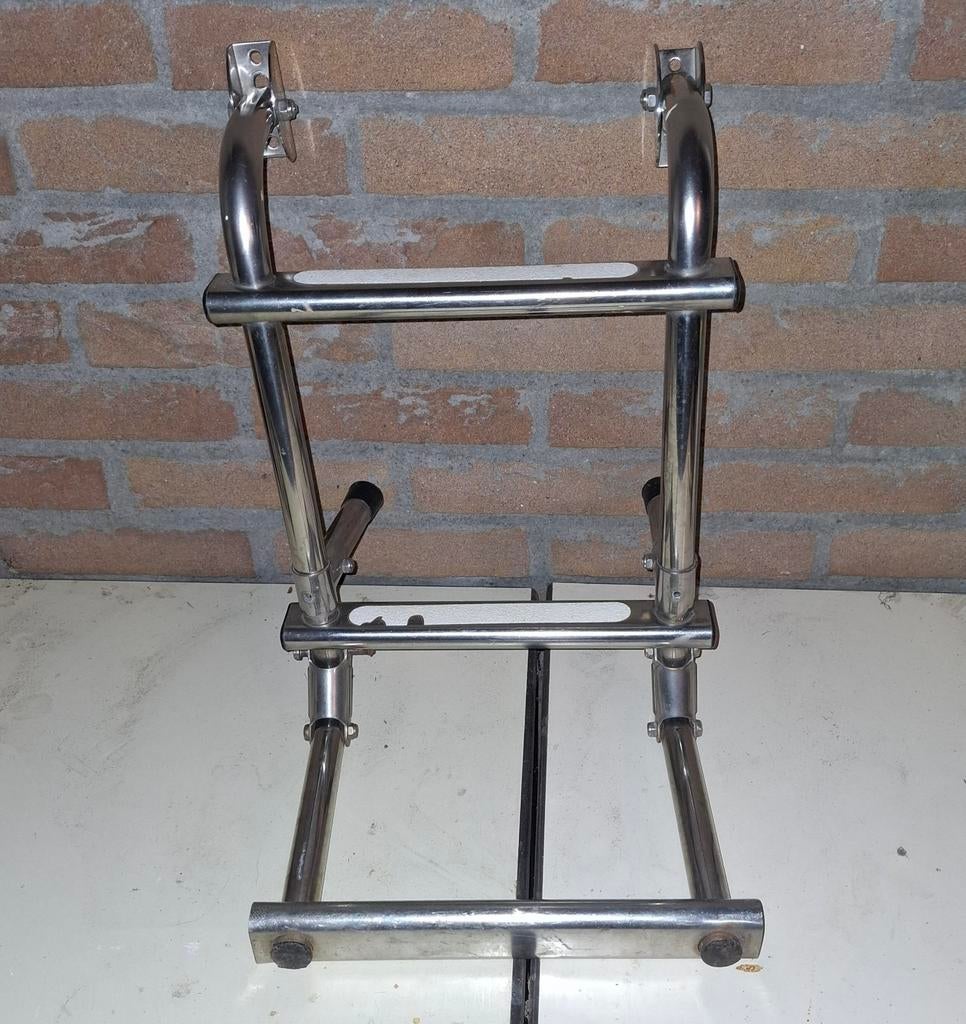 RVS Zwemtrap - 3 Treden - Inklapbaar - Boot/Steiger, Ophalen of Verzenden, Gebruikt, Overige typen