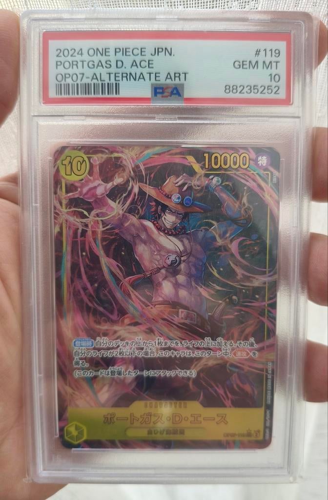 One Piece Portgas D. Ace OP07-119 PSA 10, Ophalen of Verzenden