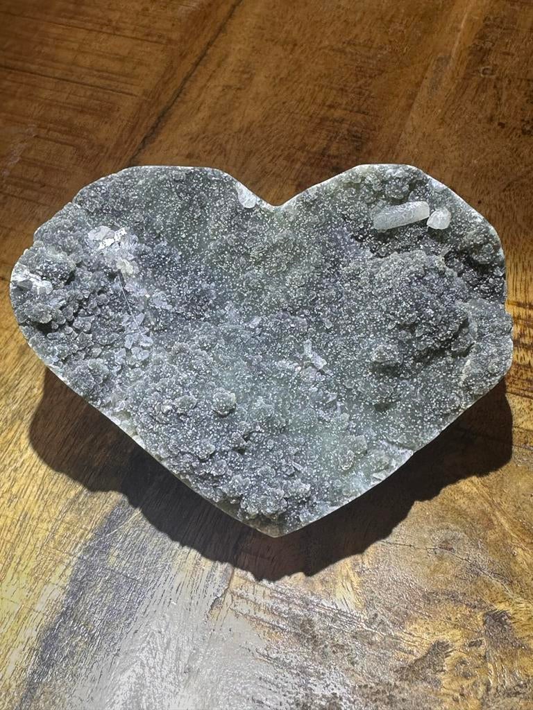 Groene Amethist Hart - Zelfstaand, Verzamelen, Mineralen en Fossielen, Ophalen of Verzenden, Mineraal