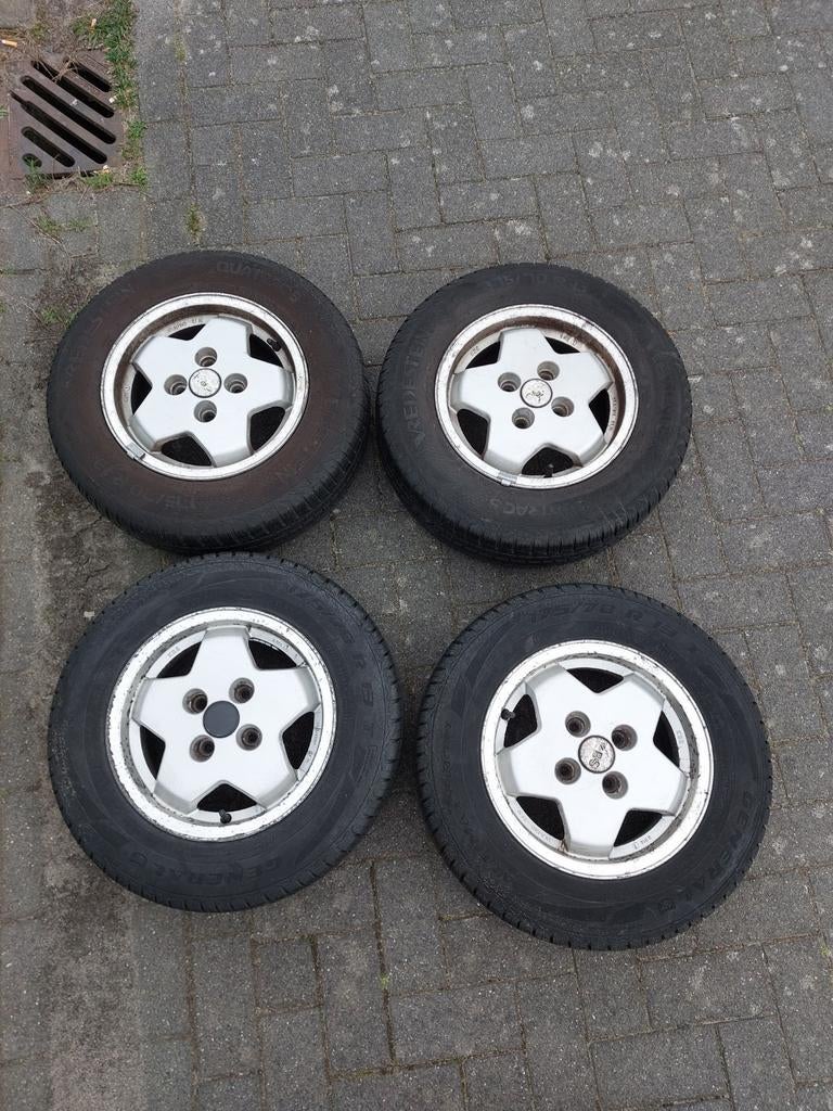 KBS 13 inch velgen met gebruikte banden, Ophalen, Gebruikt